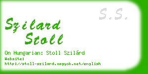 szilard stoll business card