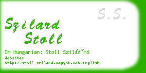 szilard stoll business card